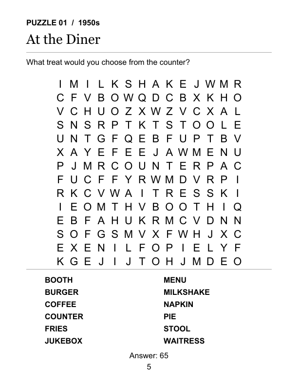 Puzzle from The Good Old Days: 1950s