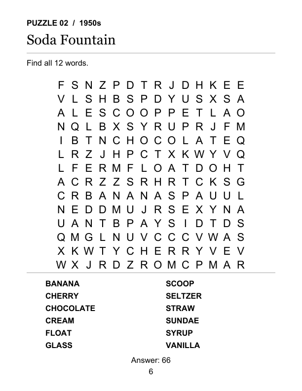 Second puzzle from The Good Old Days: 1950s