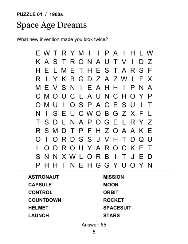 Puzzle from The Good Old Days: 1960s