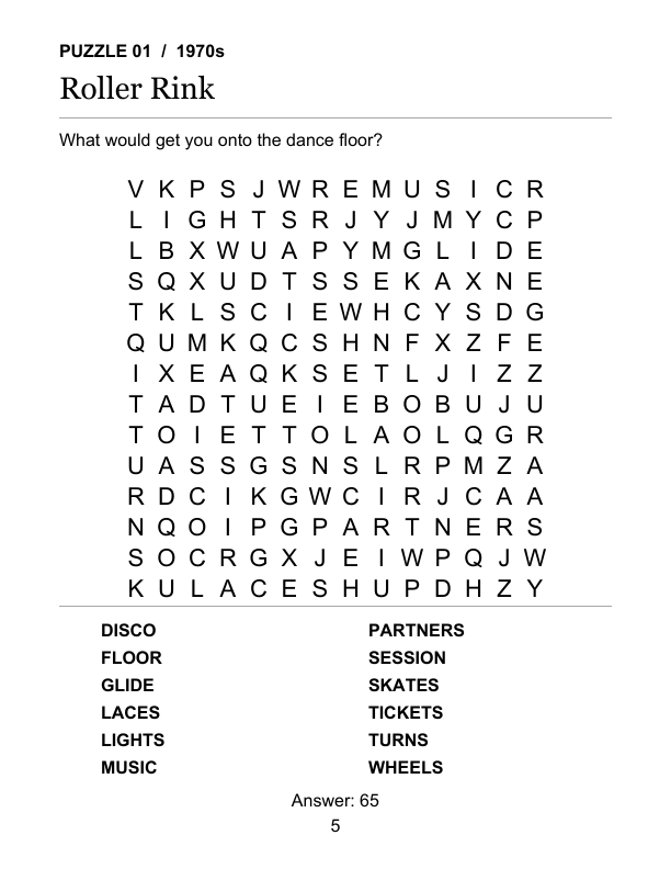 Puzzle from The Good Old Days: 1970s