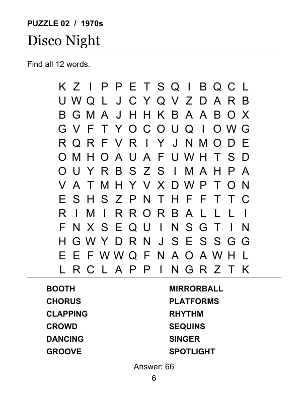 Second puzzle from The Good Old Days: 1970s