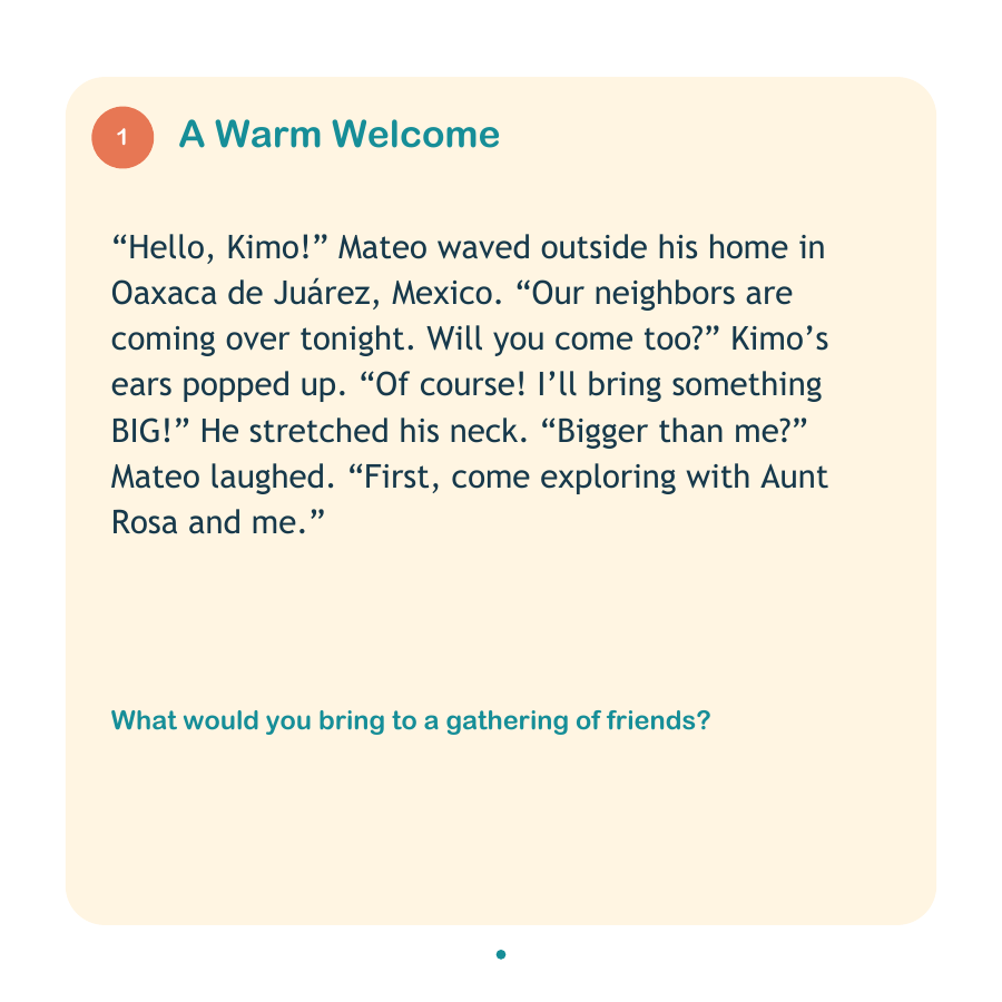Actual interior page 4 from Kimo Goes to Mexico